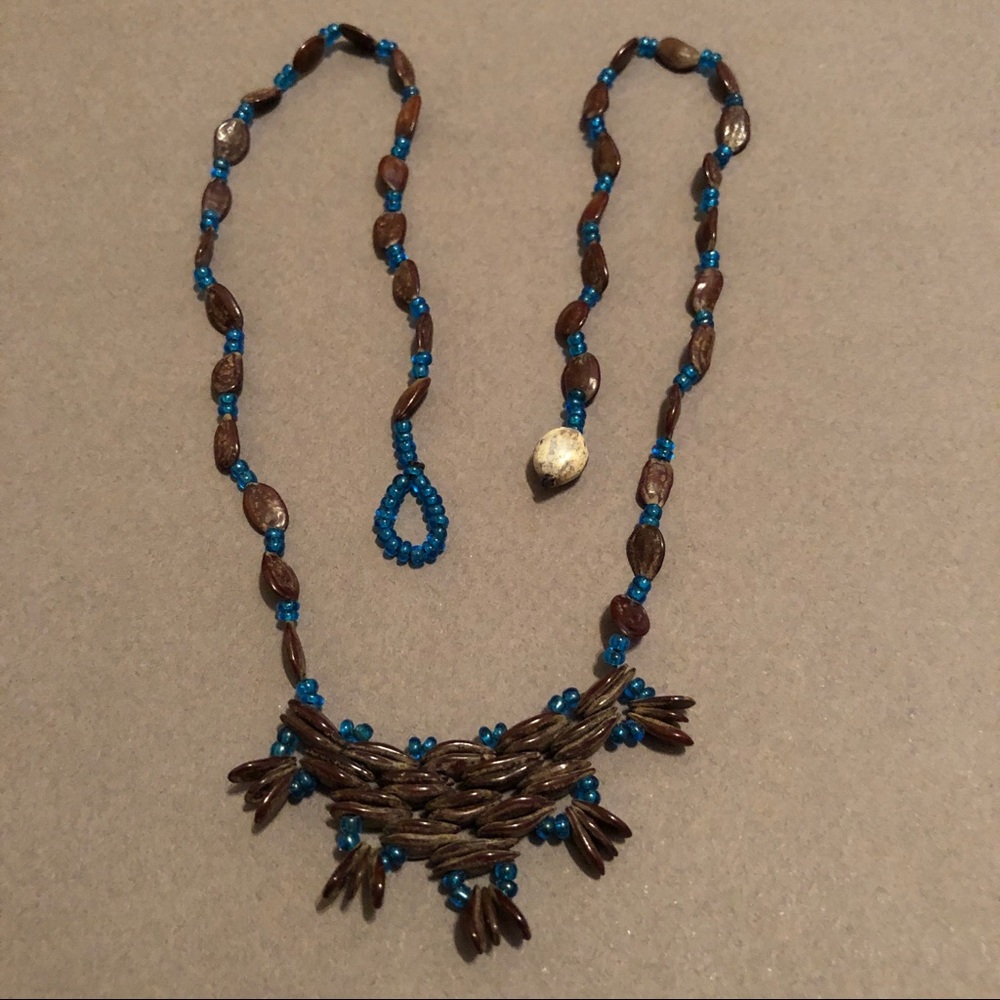 Peruvian seed necklace.